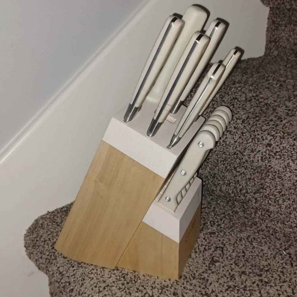 White Knife Block Set